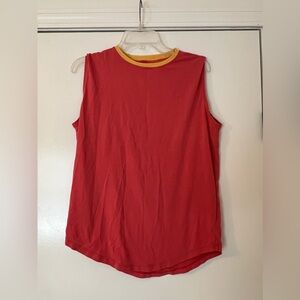 ✨Lululemon Brunswick Muscle Tank Red And Yellow Men’s Size Medium✨